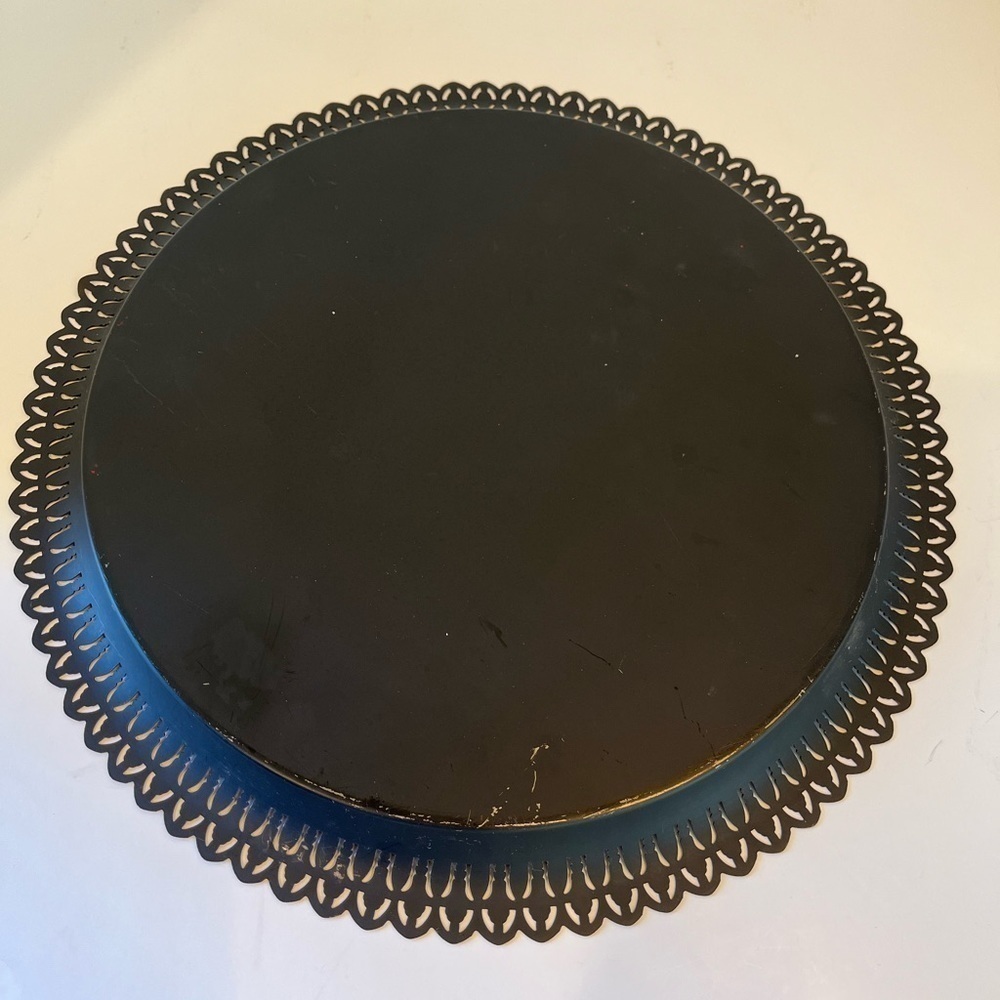 Vintage Métal Hand-painted Floral Tray - Picture 6 of 8